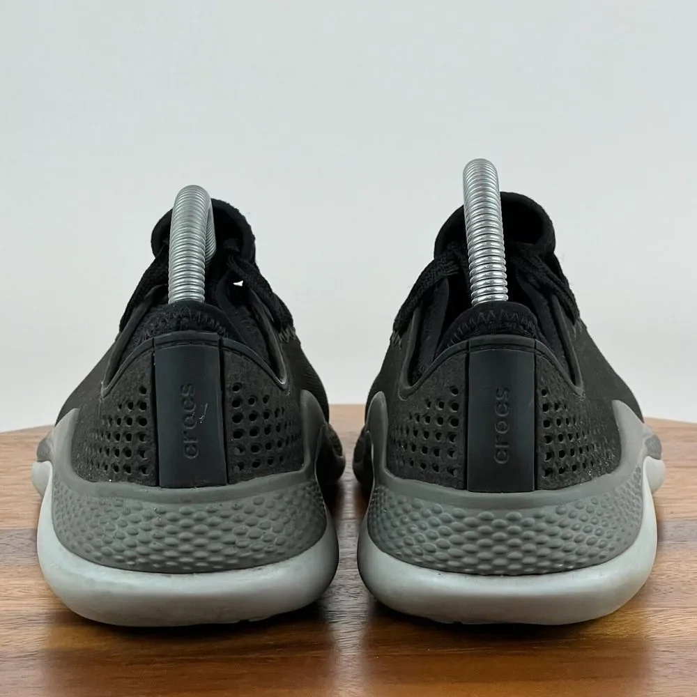 Mens Crocs Literide 360 Black Rubber‎ Mesh Casual Sneakers Shoes Size 7 M GUC